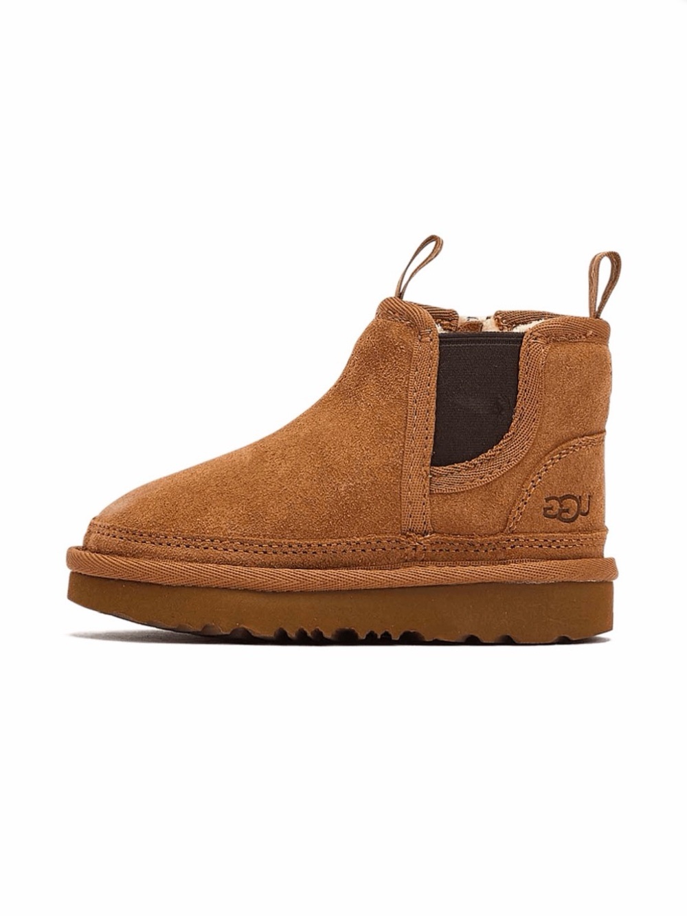 UGG Toddler Boy Neumel Chelsea Boot in Chestnut Suede Size 6